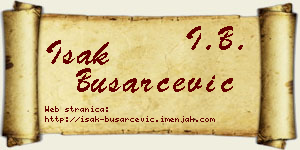 Isak Busarčević vizit kartica
